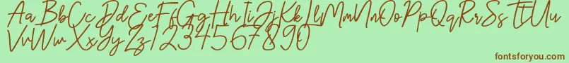 Шрифт Hanster – коричневые шрифты на зелёном фоне
