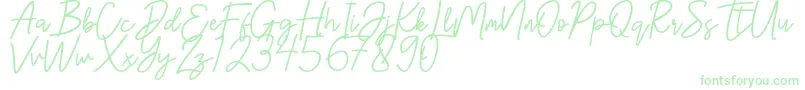 Hanster-fontti – vihreät fontit valkoisella taustalla