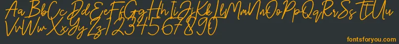 Шрифт Hanster – оранжевые шрифты на чёрном фоне