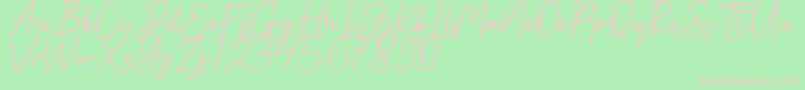 Шрифт Hanster – розовые шрифты на зелёном фоне