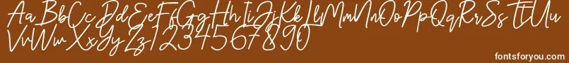 Hanster Font – White Fonts on Brown Background