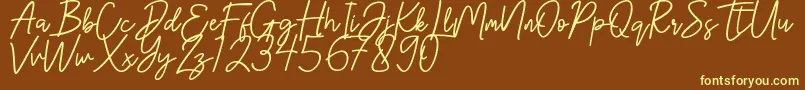 Шрифт Hanster – жёлтые шрифты на коричневом фоне