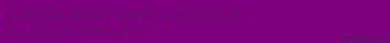Hanston Demo-fontti – mustat fontit violetilla taustalla