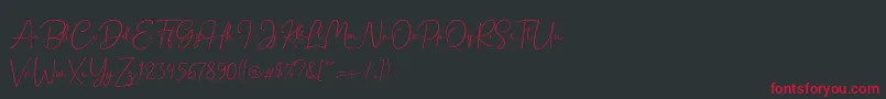 Hanston Demo Font – Red Fonts on Black Background
