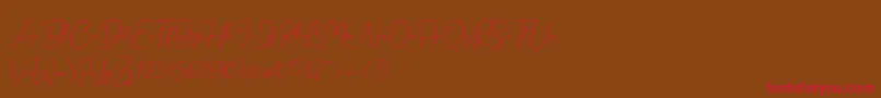 Hanston Demo Font – Red Fonts on Brown Background