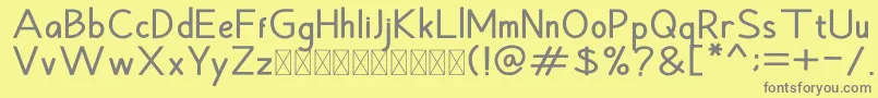 Hansville Bold Font – Gray Fonts on Yellow Background
