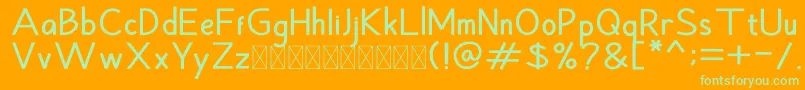 Police Hansville Bold – polices vertes sur fond orange
