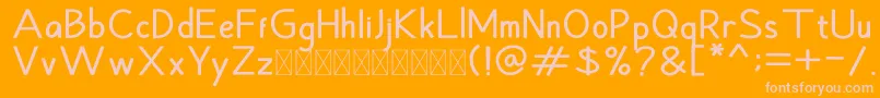 Police Hansville Bold – polices roses sur fond orange