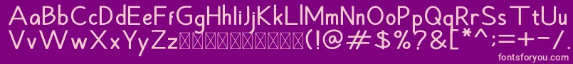 Hansville Bold-Schriftart – Rosa Schriften auf violettem Hintergrund