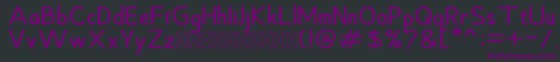 Czcionka Hansville Bold – fioletowe czcionki na czarnym tle
