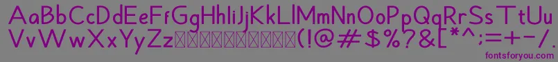Hansville Bold Font – Purple Fonts on Gray Background