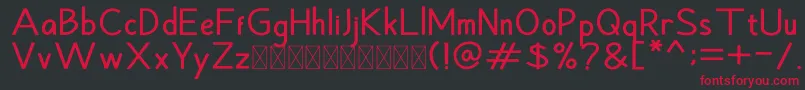 Hansville Bold Font – Red Fonts on Black Background