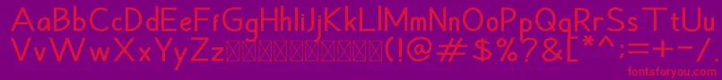 Hansville Bold-Schriftart – Rote Schriften auf violettem Hintergrund