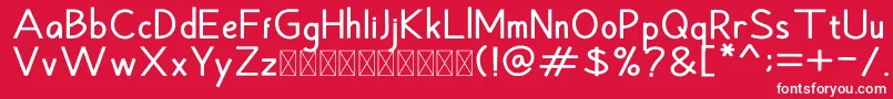 Hansville Bold Font – White Fonts on Red Background