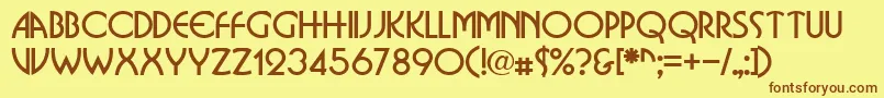 Busorama Font – Brown Fonts on Yellow Background