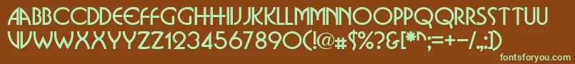 Busorama Font – Green Fonts on Brown Background