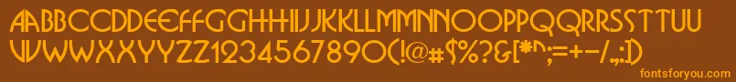 Busorama Font – Orange Fonts on Brown Background