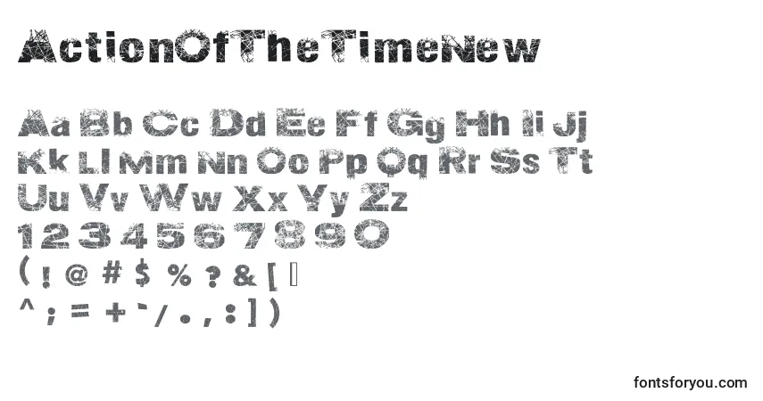 characters of actionofthetimenew font, letter of actionofthetimenew font, alphabet of  actionofthetimenew font