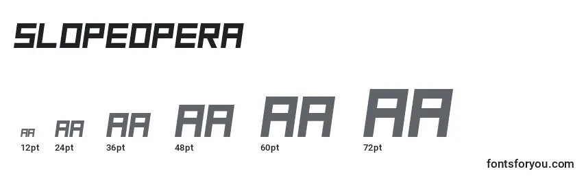 sizes of slopeopera font, slopeopera sizes