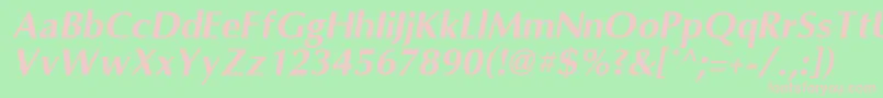 OmniBoldItalic Font – Pink Fonts on Green Background