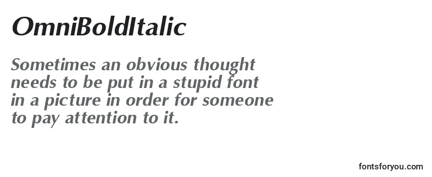 Review of the OmniBoldItalic Font