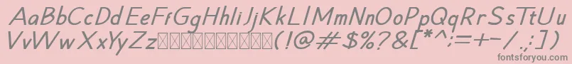Hansville BoldItalic Font – Gray Fonts on Pink Background