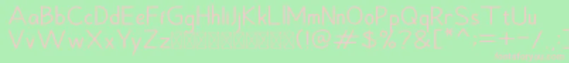 Hansville Font – Pink Fonts on Green Background