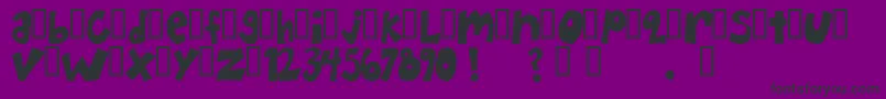 フォントHAPPH    – 紫の背景に黒い文字