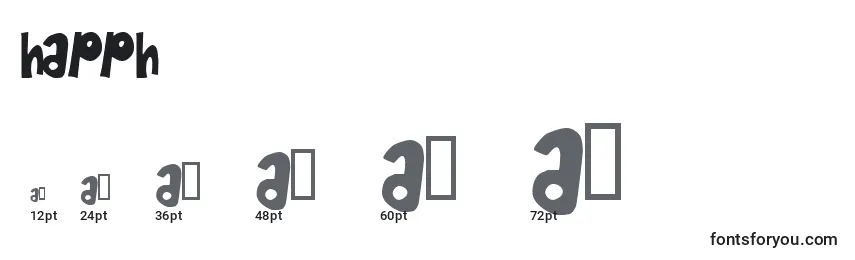 Размеры шрифта HAPPH    (129006)