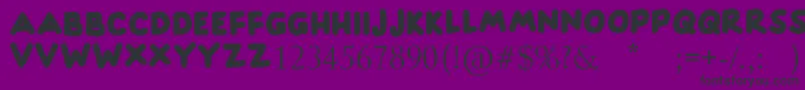 フォントHAPPINESS – 紫の背景に黒い文字
