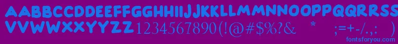 HAPPINESS Font – Blue Fonts on Purple Background