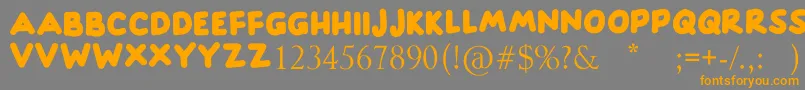 HAPPINESS-Schriftart – Orangefarbene Schriften auf grauem Hintergrund
