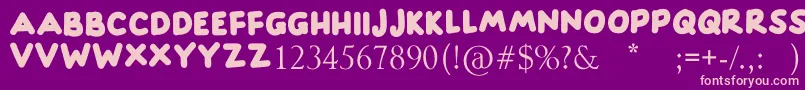 HAPPINESS Font – Pink Fonts on Purple Background