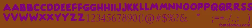 HAPPINESS Font – Purple Fonts on Brown Background