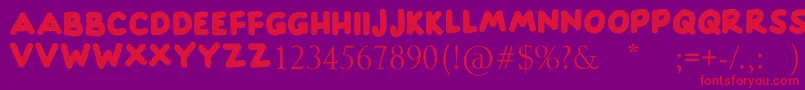 HAPPINESS Font – Red Fonts on Purple Background