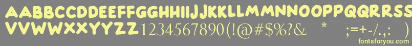 HAPPINESS Font – Yellow Fonts on Gray Background