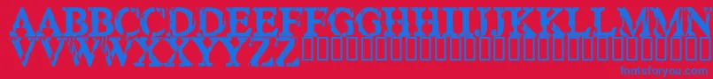 HAPPY    Font – Blue Fonts on Red Background