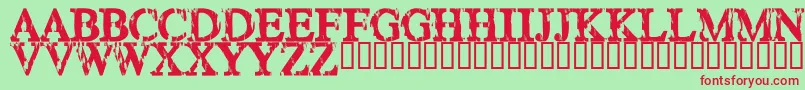 HAPPY    Font – Red Fonts on Green Background