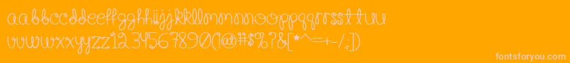 Happy Birthday, Baby Bold Font – Pink Fonts on Orange Background