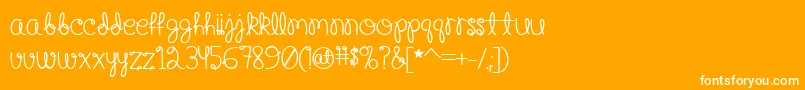 Happy Birthday, Baby Bold-Schriftart – Weiße Schriften auf orangefarbenem Hintergrund