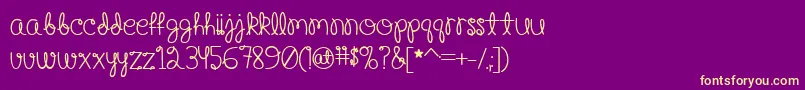 Happy Birthday, Baby Bold Font – Yellow Fonts on Purple Background