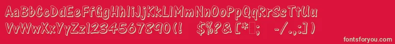 Oakenshaded Font – Green Fonts on Red Background