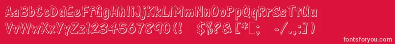 Oakenshaded Font – Pink Fonts on Red Background