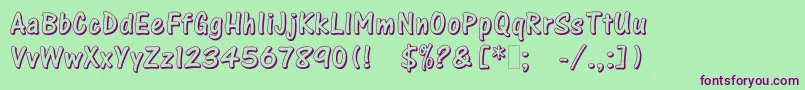 Oakenshaded Font – Purple Fonts on Green Background
