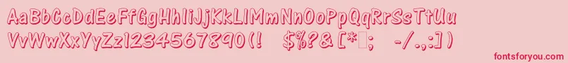 Oakenshaded Font – Red Fonts on Pink Background