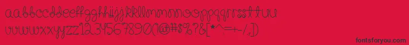 Fonte Happy Birthday, Baby Medium – fontes pretas em um fundo vermelho