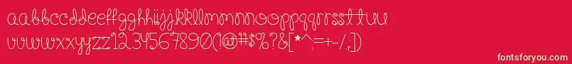 Happy Birthday, Baby Medium Font – Green Fonts on Red Background