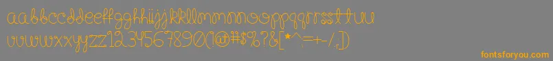 Więcej informacji o czcionce Happy Birthday, Baby Medium Czcionka Happy Birthday, Baby Medium – pomarańczowe czcionki na szarym tle