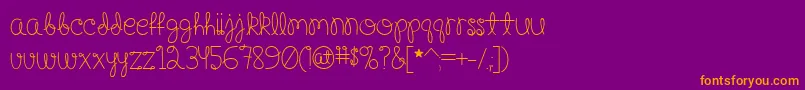 Happy Birthday, Baby Medium Font – Orange Fonts on Purple Background