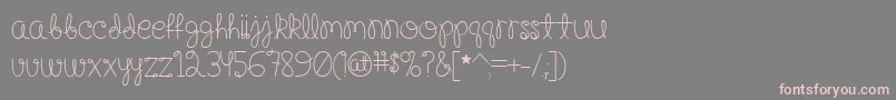 Happy Birthday, Baby Medium-Schriftart – Rosa Schriften auf grauem Hintergrund